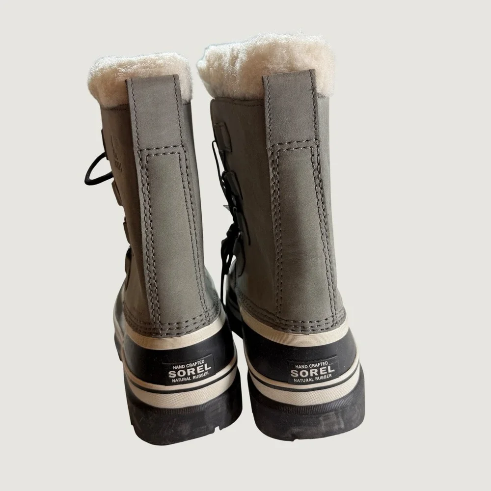 Sorel Caribou Womens Size 10 Gray Waterproof Insulated Snow Boots NL1005-051 New